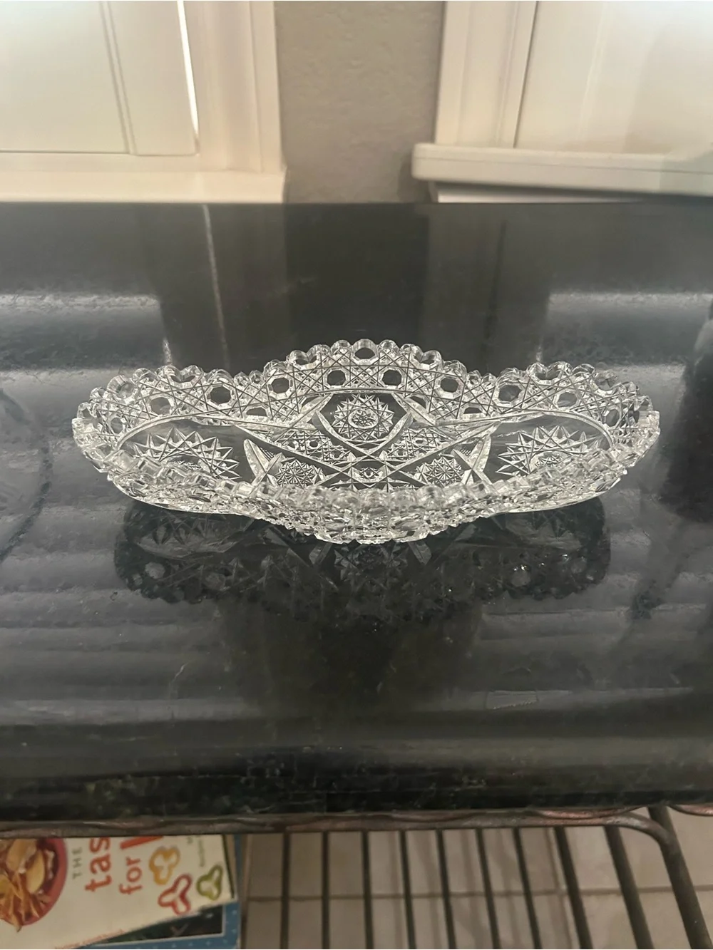 Clear Pressed Glass Decorative small serving dish